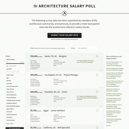 Architecture Salary Poll