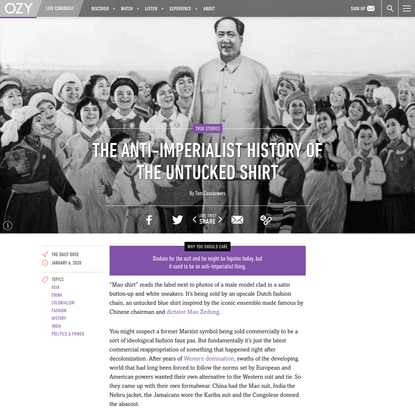 The Anti-Imperialist History of the Untucked Shirt | OZY