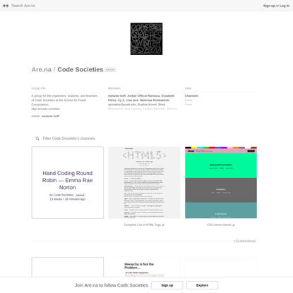 Are.na / Code Societies