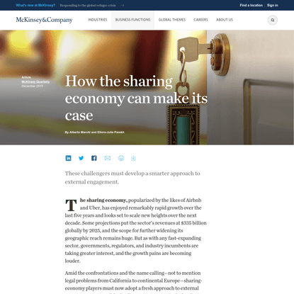 How the sharing economy can make its case