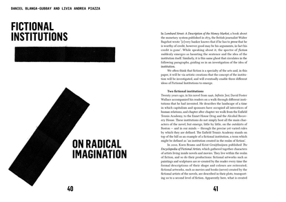 Fictional Institutions: On Radical Imagination. Livia Andrea Piazza, Daniel Blanga-Gubbay