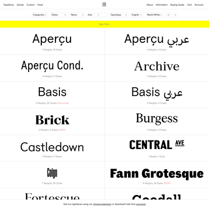 Typefaces - Colophon Foundry