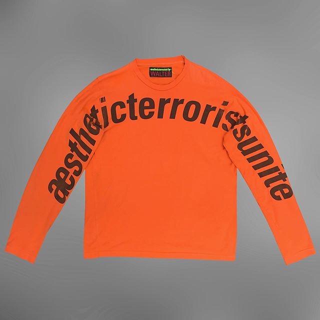 Aesthetic Terrorists Walter Van Beirendonck ⁣ Orange long sleeve