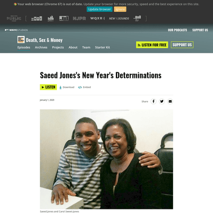 Saeed Jones's New Year's Determinations | Death, Sex & Money | WNYC Studios