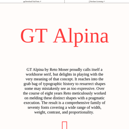 GT Alpina Typeface