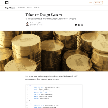 Tokens in Design Systems