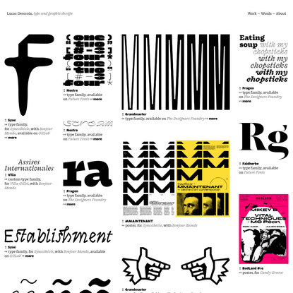 Lucas Descroix | type &amp; graphic design