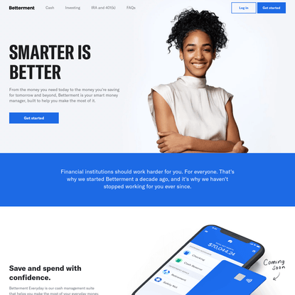 Betterment: The Smart Money Manager | Save. Invest. Retire.