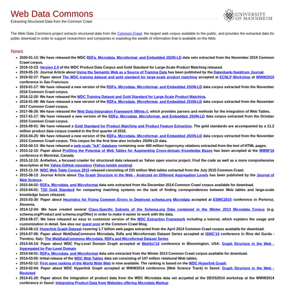Web Data Commons