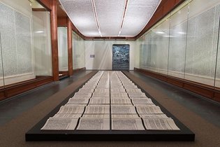 "Book from the Sky," Xu Bing. This set of four books forms part of an eponymous installation first displayed in Beijing in 1...