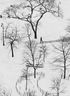 André Kertész, Washington Square, Winter, 1954