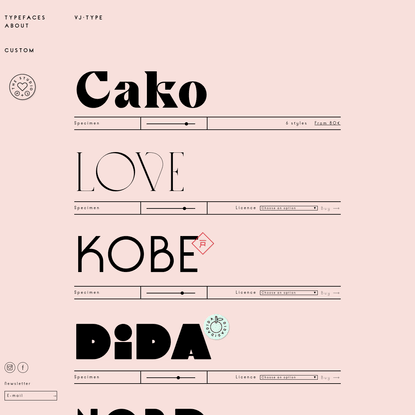 Typefaces - VJ-TYPE