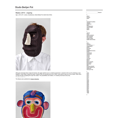 Studio Bertjan Pot " Blog Archive " Masks | 2010 - ongoing