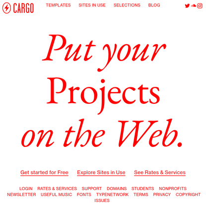 Put your projects on the Web.