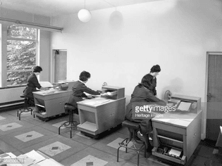 rank-xerox-copiers-at-british-steel-1962-women-office-workers-from-picture-id464500171?s=612x612
