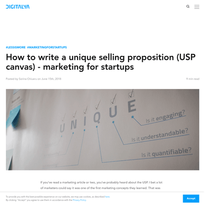 How to write a unique selling proposition - Canvas