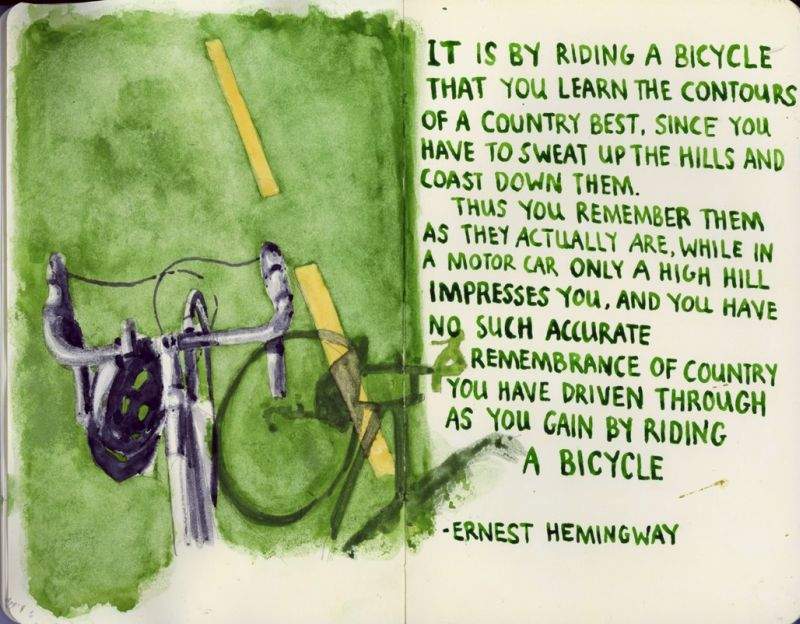 Hemingway on biking