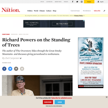 Richard Powers on the Standing of Trees