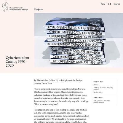 Cyberfeminism Catalog 1990-2020 - Harvard Graduate School of Design