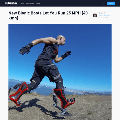New Bionic Boots Let You Run 25 MPH (40 kmh)