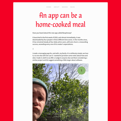 An app can be a home-cooked meal