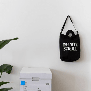 "Infinite Scroll" Baggu Duck Bag by @_number04 for the Internet Explorers | available at #actualsource #baggu #infinitescroll weareinternetexplorers.com