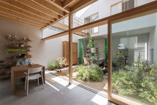 Interior patio, transparency