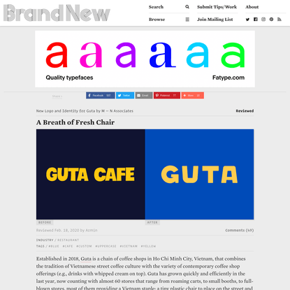 Brand New: New Logo and Identity for Guta by M -- N Associates