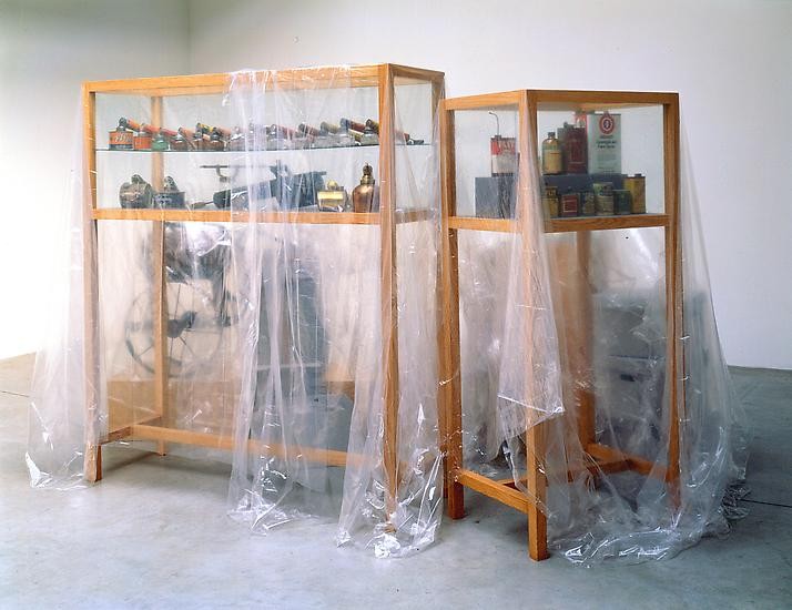 plastic transparent shelves wooden clean 