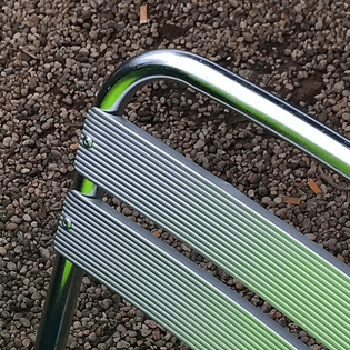 green light chair metal aluminum pebble mysterious