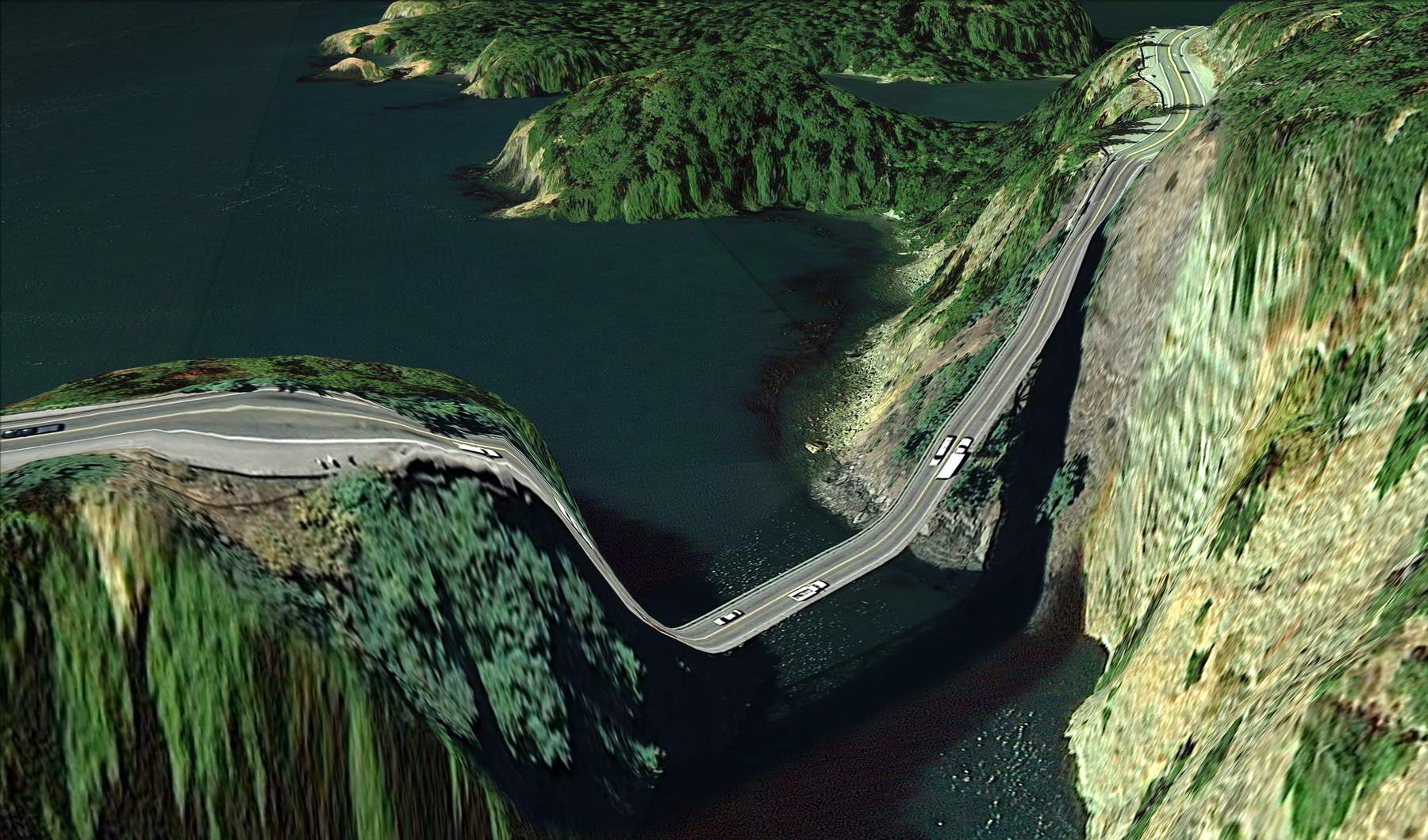 Clement Valla, Postcard from Google Earth (48°24’31.45″N, 122°38’45.52″W), 2010