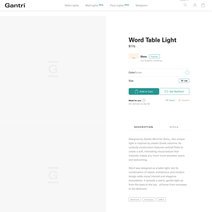 Gantri | Designer lights. Sustainably made.