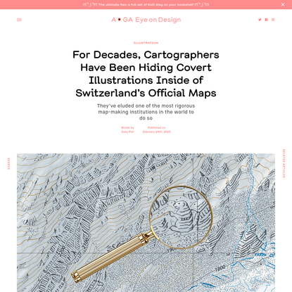 For Decades, Cartographers Have Been Hiding Covert Illustrations Inside of Switzerland's Official Maps