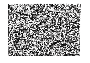 Keith Haring’s. Detail Drawing, 1987 