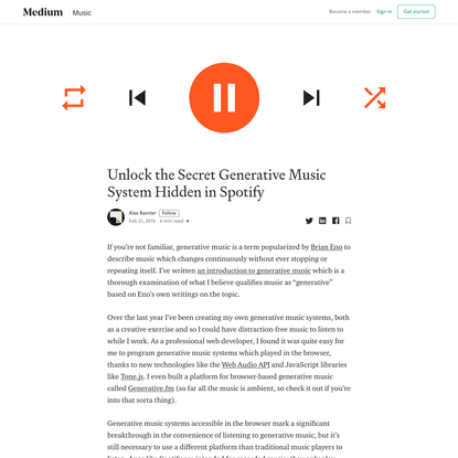 Unlock the Secret Generative Music System Hidden In Spotify