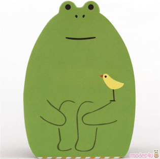 die-cut-green-frog-animal-note-pad-from-japan-197795-2.jpg