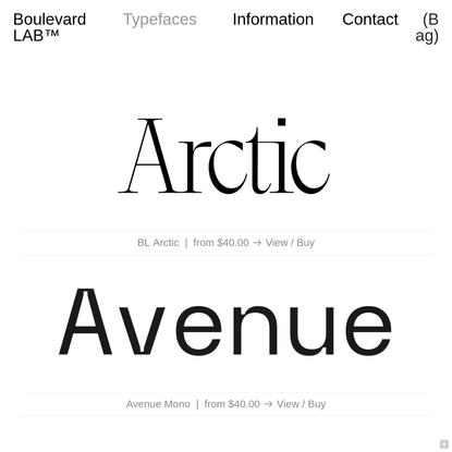 Typefaces - Boulevard LAB