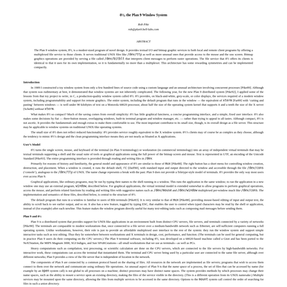 8½, the Plan 9 Window System