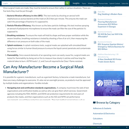 How Surgical Masks are Made, Tested and Used