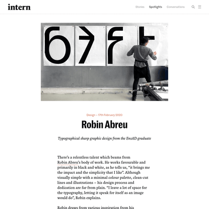 Intern Magazine - Robin Abreu