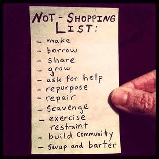 Not-Shopping List