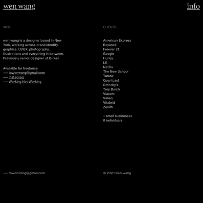 info - wen wang