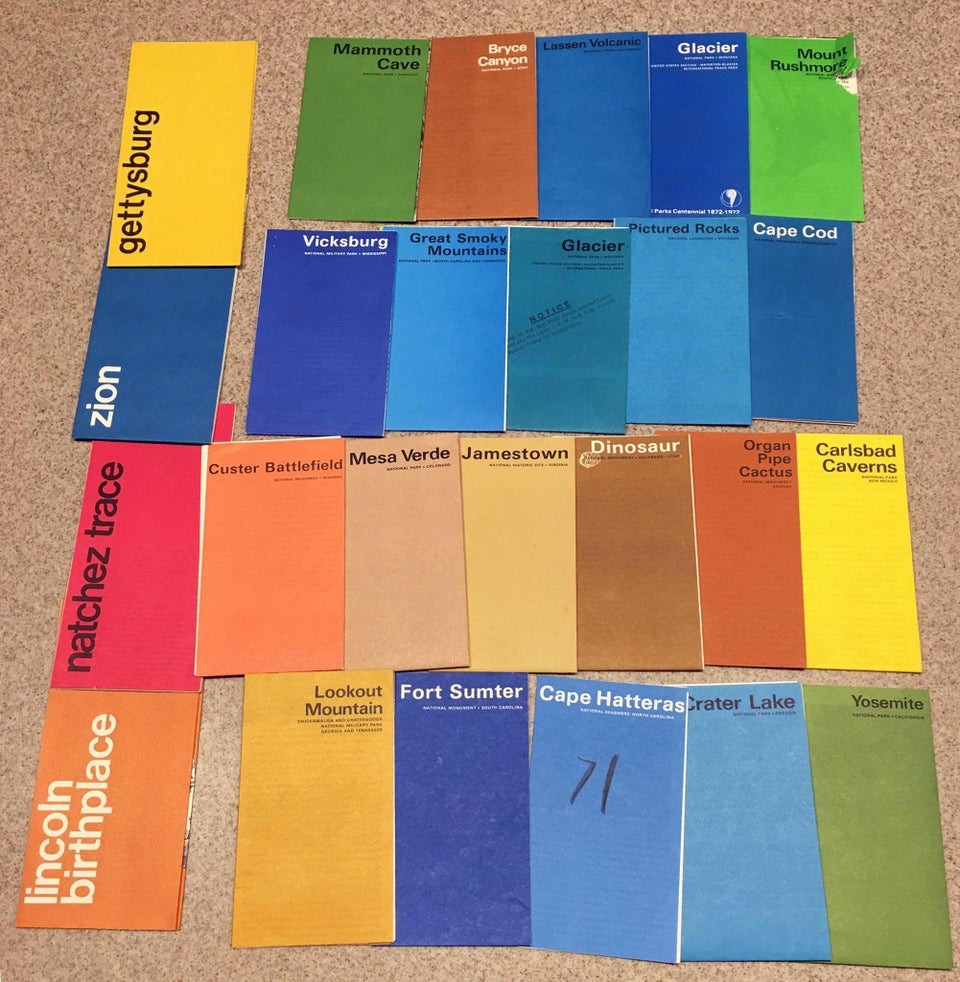 National Park brochures in the 1970's