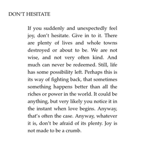 Don’t Hesitate - Mary Oliver