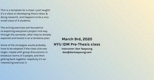 200309 Pre-Thesis online class__template