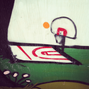 Ghost shooting hoops, mural detail, Chicago