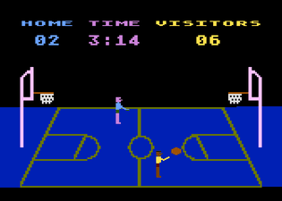 "Basketball" programmed by Alan Miller for Atari (1979)