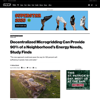 Decentralized Microgridding Can Provide 90% of a Neighborhood's Energy Needs, Study Finds