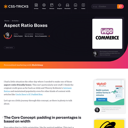 Aspect Ratio Boxes | CSS-Tricks