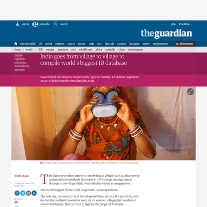 India goes from village to village to compile world's biggest ID database